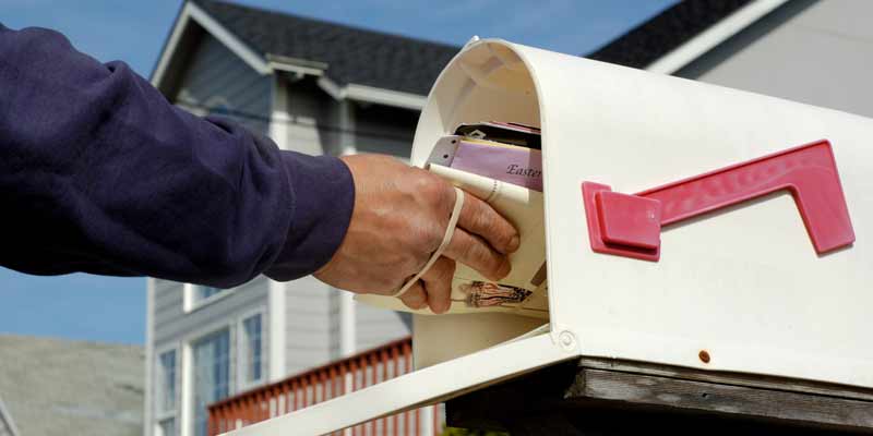 A mailbox with mail