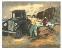 Beachcombers painting by Arthur Runquist